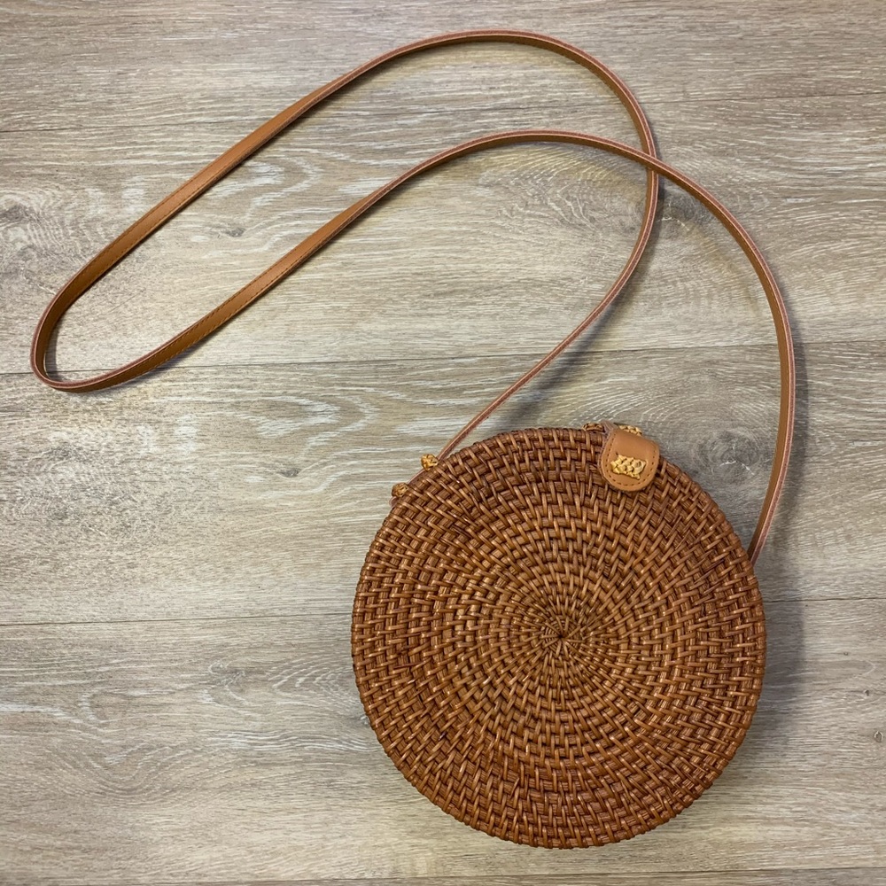 Circular Rattan Purse
